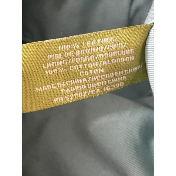 Vintage Sigrid Olsen Leather Hobo Bucket Bag Drawstring Cottagecore Y2K Beige - Picture 15 of 16